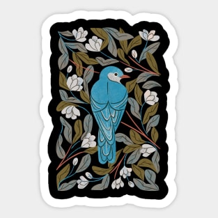 Bluebird and Apple Blossoms Sticker